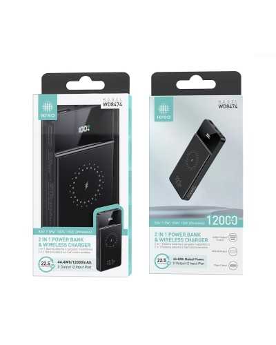 Power Bank with LED Display 12000mAh 22.5W - Black | Senove.com