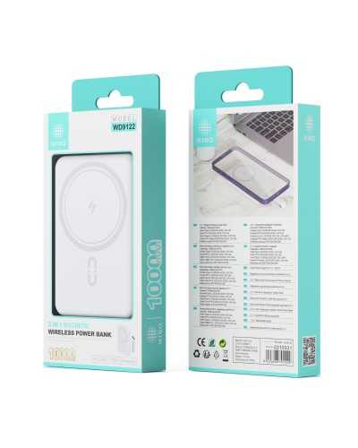 2-in-1 Magnetic Power Bank with LED Indicator - 10000mAh 37WH White | Senove