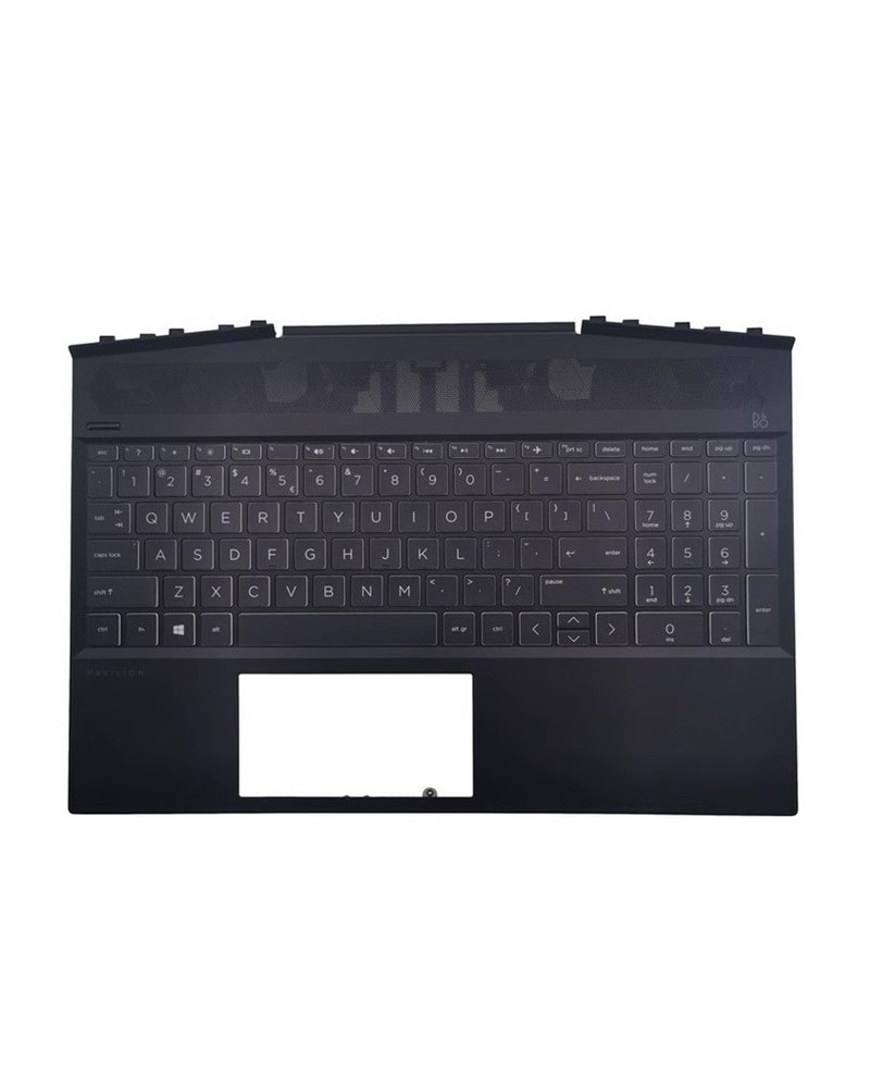 Palmrest Upper Cover with US Version Keyboard L57595-001 for HP Pavilion 15-DK 15T-DK TPN-C141 | Senove.com