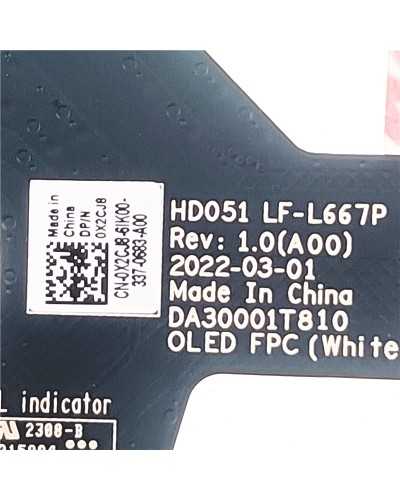 Câble vidéo flex LVDS 0X2CJ8 LF-L667P DA30001T810 pour Dell XPS 15 9520 9530 Precision 5570