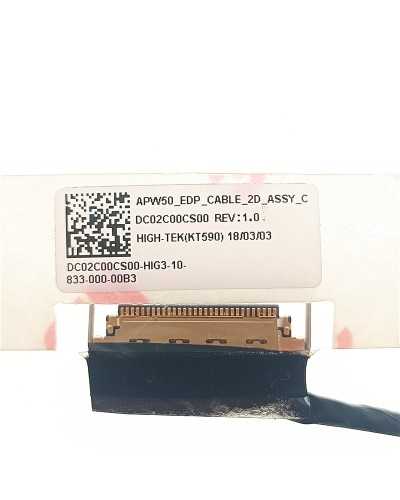 Câble Flex Vidéo LVDS 848255-001 DC02C00CS00 pour HP ZBOOK 15 G3 G4 | Pièce d'origine