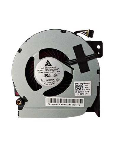 Ventilador KSB0605HC-BK54 0CJ0RW DC28000B0DL para Dell Precision M5700 M6700 - Refrigeración de Alto Rendimiento | Senove