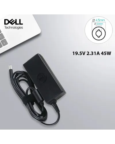 Original Dell Ladegerät 19.5V / 2.31A / 45W - 4.5 x 3.0mm