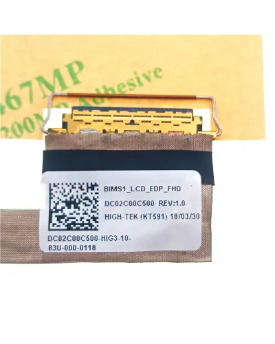 Câble nappe vidéo LVDS 01AW215 DC02C00C500 pour Lenovo ThinkPad S5 E560P