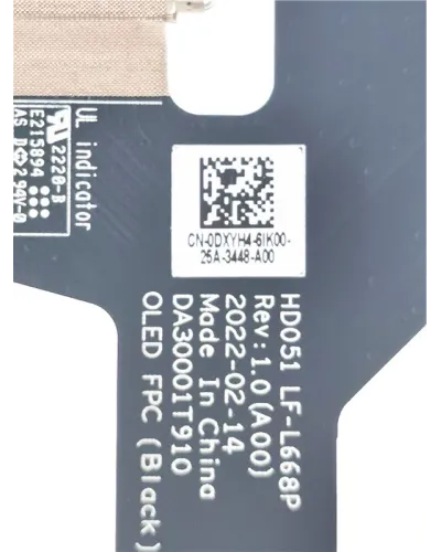 Câble nappe vidéo LVDS LF-L668P 0DXYH4 DA30001T910 pour Dell XPS 15 9520 Precision 5570