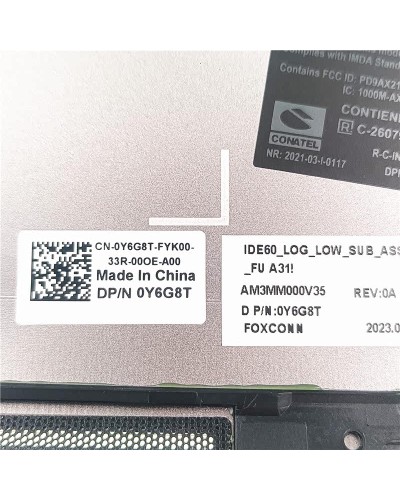 Unteres Gehäuse 0Y6G8T AM3MM000V35 für Dell Precision 7680 M7680 - senove.com